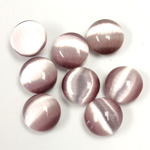 Fiber-Optic Cabochon - Round 10MM CAT'S EYE LT PURPLE