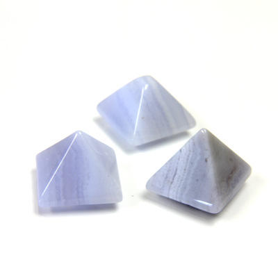 Gemstone Cabochon - Square Pyramid Top 10x10MM BLUE LACE AGATE