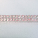 Czech Glass Fire Polish Bead - Round 04MM STRIPED PINK