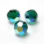 Preciosa Crystal Bead Regular Cut - Round 10MM EMERALD AB