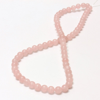 Gemstone Bead - Smooth Round 1.2MM Diameter Hole 06MM ROSE QUARTZ