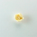 Ceramic Flat Back Flower - Rose 08MM IVORY