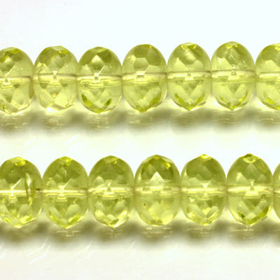 Czech Glass Fire Polish Bead - Rondelle Donut 11x7MM JONQUIL