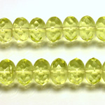 Czech Glass Fire Polish Bead - Rondelle Donut 11x7MM JONQUIL