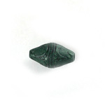Plastic Engraved Bead - Fancy Bicone 19x11MM INDOCHINE TEAL