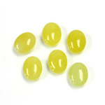 Gemstone Flat Back Cabochon - Oval 10x8MM QUARTZ DYED #41 OLIVE