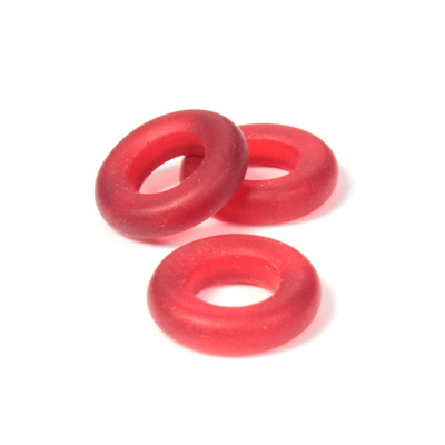 Czech Pressed Glass Ring - 14MM MATTE RUBY