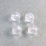 Plastic Bead - Transparent Smooth Round 10MM MATTE CRYSTAL