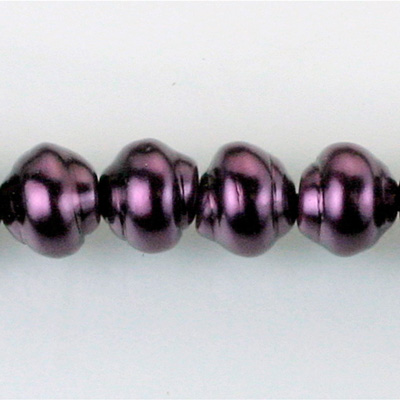 Czech Glass Pearl Bead - Snail Shell 10MM AMETHYST 70979