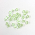 Fiber-Optic Cabochon - Round 02.5MM CAT'S EYE LT GREEN