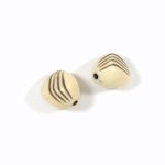 Plastic Engraved Bead - Irregular 13x12MM ANTIQUE IVORY