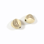 Plastic Engraved Bead - Irregular 13x12MM ANTIQUE IVORY