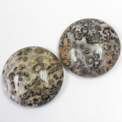 Gemstone Cabochon - Round 25MM LEOPARD SKIN AGATE