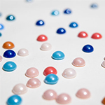 Aurora Ceramic Cabochons Hot Fix Flat Back